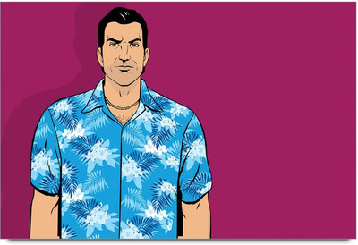 53% OFF on GTA Vice City Character Vector Design Laminated Poster Paper Print