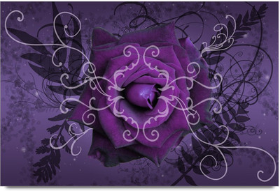75% OFF on Black And Purple Rose Paper Print 75% OFF on Black And Purple Rose Paper Print