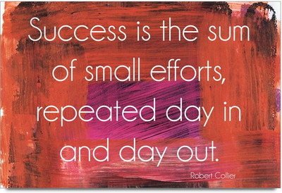 58% OFF on Success is the sum of all efforts Quote Laminated Poster Paper Print