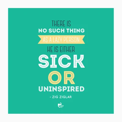 5% OFF on Thinkpot There Is No Such Thing As A Lazy Person - Zig Ziglar White Square Frame Paper Print