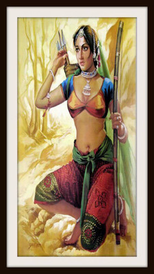 37% OFF on Fighter Women Painting Fine Art Print