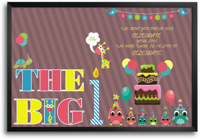 46% OFF on Happy Birthday -SMFP00002266 Laminated Framed Paper Print