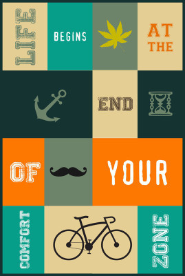 8% OFF on Life Begins at end of Comfort Zone Paper Print