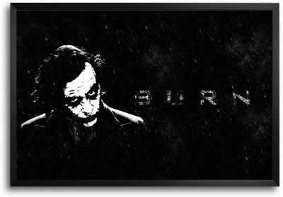 46% OFF on ShopMantra Dark Knight Joker Burn Laminated Frame Poster Paper Print
