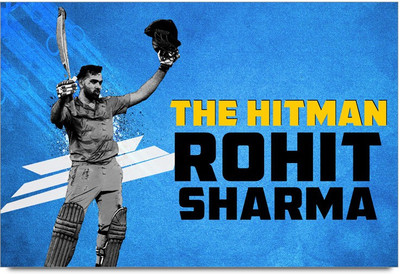 53% OFF on Rohit Sharma The Hitman Laminated Poster Paper Print