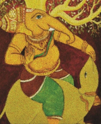 77% OFF on Painting Without Frame - Ganpati Canvas Art