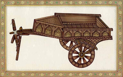 54% OFF on Royal Bullock Cart Mughal Miniature Fine Art Print