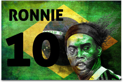 53% OFF on Shopmantra Ronnie Ronaldinho Brazil Football Poster Paper Print