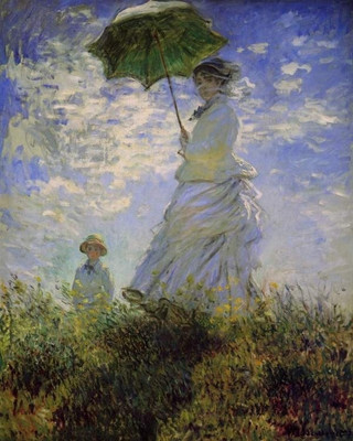 8% OFF on Woman with a Parasol Small by Monet Fine Art Print