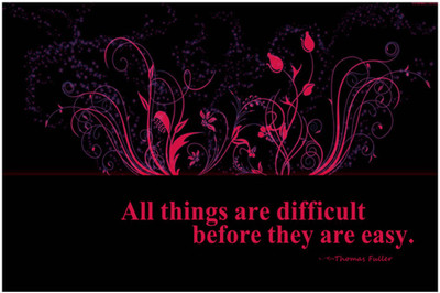 34% OFF on SPOILT - All things are difficult before thay are easy Paper Print