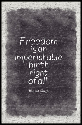 30% OFF on Bhagat Singh Quote Poster Paper Print