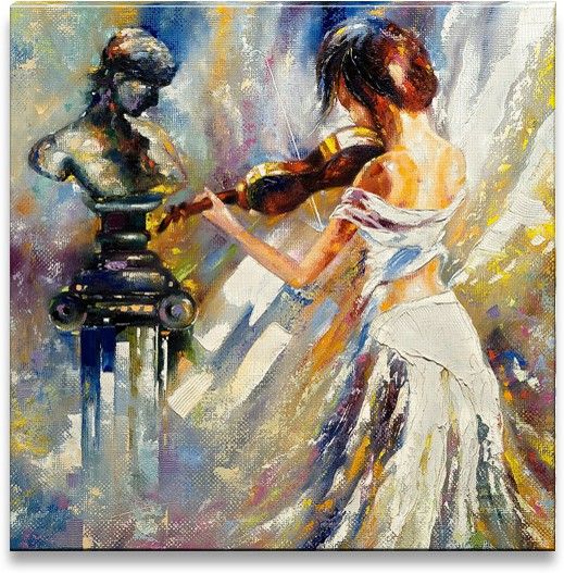 40% OFF on Girl Playing Violin Canvas Art