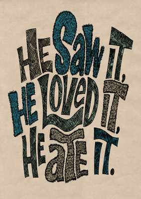 33% OFF on Saw Love Ate Fine Art Print