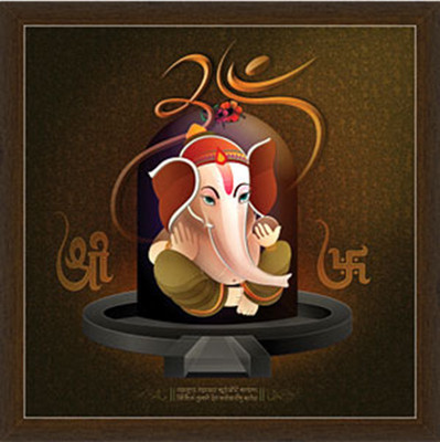 16% OFF on Sweet-Eater Ganesha Frame by Returnfavors. Canvas Art