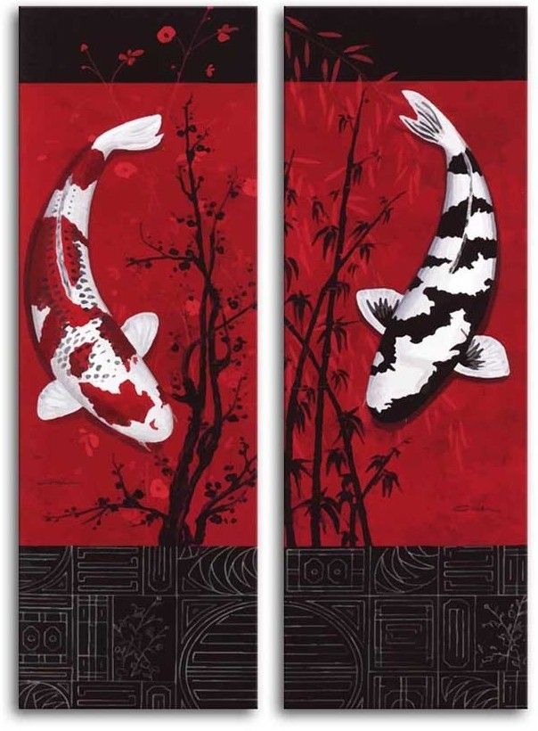 55% OFF on Marine Abstract Split Art Print Canvas Art