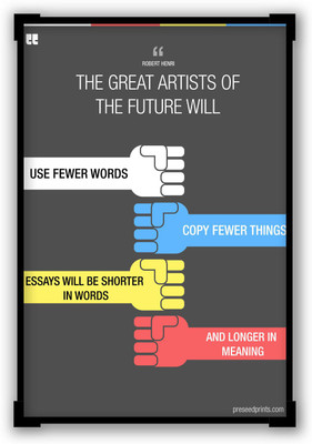 30% OFF on Preseed Prints The Great Artists Of The Future Motivational Quote Startup Matte Laminated Framed Poster Paper Print