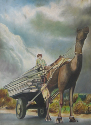 33% OFF on ICB camel cart painting on canvas Canvas Art 33% OFF on ICB camel cart painting on canvas Canvas Art