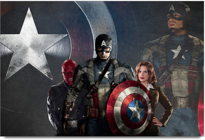 62% OFF on Maskman & Captain America Paper Print