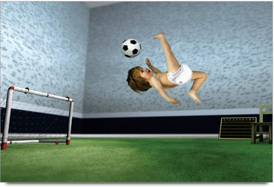 34% OFF on Amy Baby Soccer Funny 3D Poster