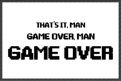 6% OFF on That's It - Game Over Paper Print