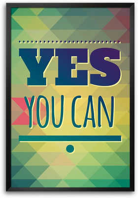 46% OFF on ShopMantra Yes You Can Laminated Frame Poster Paper Print