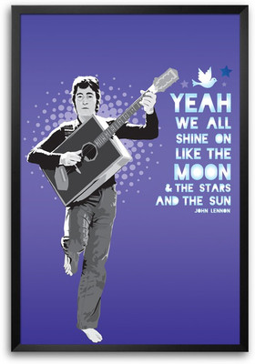 46% OFF on ShopMantra John Lennon Quote Laminated Frame Poster Paper Print