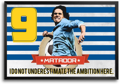 46% OFF on Shopmantra Cavani Matador Uruguay Football Laminated Frame Poster Paper Print