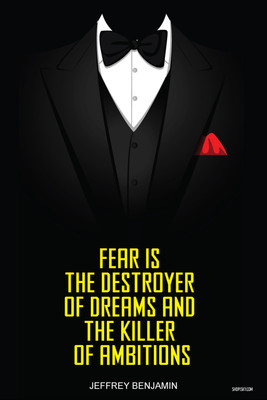 16% OFF on Poster - Quote By Jeffrey Benjamin On Fear Paper Print