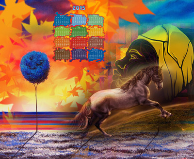 81% OFF on Mesleep New Year 2015 Painting Without Frame. Canvas Art