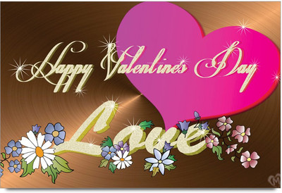 34% OFF on Amy Pink Heart With Shiny Love Message Valentine 3D Poster