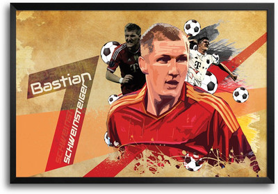 46% OFF on Shopmantra Bastian Schweinsteiger Germany Football Laminated Frame Poster Paper Print