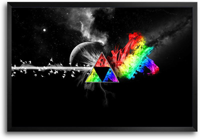 46% OFF on ShopMantra Pink Floyd Spectrum Laminated Frame Poster Paper Print