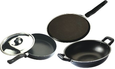 5% OFF on Nandini Gift Set Kadhai, Pan Set Aluminium, Non-stick 5% OFF on Nandini Gift Set Kadhai, Pan Set Aluminium, Non-stick