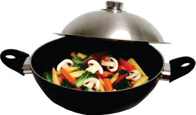 15% OFF on KitchenChef High Dome Wok Kadhai 4 L Non-stick 15% OFF on KitchenChef High Dome Wok Kadhai 4 L Non-stick
