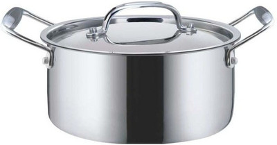 Alda 3 Ply SS Casserole Pot 2.5 L Stainless Steel Alda 3 Ply SS Casserole Pot 2.5 L Stainless Steel