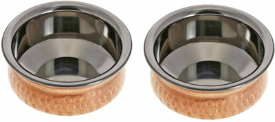 50% OFF on Prisha India Craft Copper Hyderabadi Bowl Handi 0.55 L Stainless Steel