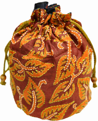 The India Craft House Kutch Emboidered Potli Multicolor