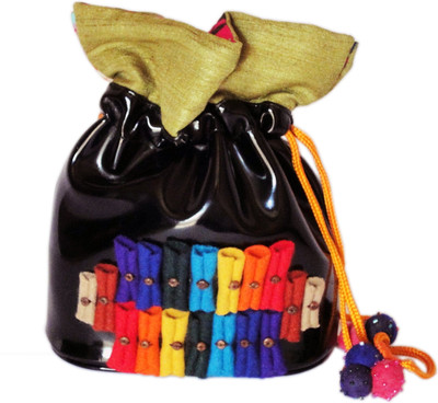 20% OFF on Brahma Design Felt Rolls Potli Black 20% OFF on Brahma Design Felt Rolls Potli Black