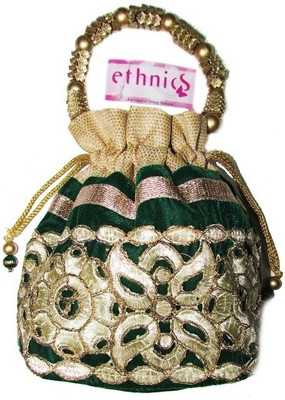 7% OFF on Ethnics Cutwork Green Pouch Multicolor 7% OFF on Ethnics Cutwork Green Pouch Multicolor