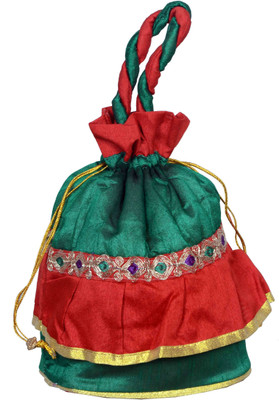 75% OFF on Bag Berry Pig Tail Potli Green 75% OFF on Bag Berry Pig Tail Potli Green