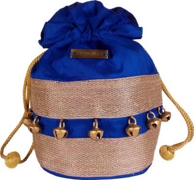 14% OFF on Haute Potli HP_Ethnic_Bl Potli Blue 14% OFF on Haute Potli HP_Ethnic_Bl Potli Blue