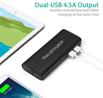 RAVPower RP-PB022 13400mAh iSmart Technology 13400 mAh (Black) 