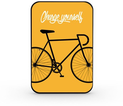 Artis Bike Yellow Credit Card Size Slim Micro USB Portable Power Bank Supply External Battery Pack For Smart Mobile Phone 5000 mAh (Black) 