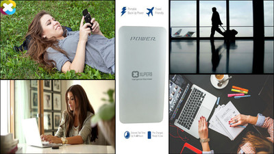 Xuperb Polymer-Slim-Poly-Axis-100-White Power Bank 10000 mAh (White) 