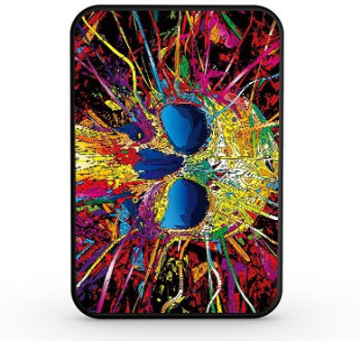 Artis Skull Art Credit Card Size Slim Micro USB Portable Power Bank Supply External Battery Pack For Smart Mobile Phone 5000 mAh (Black) 