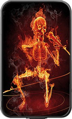 Artis Skull Credit Card Size Slim Micro USB Portable Power Bank Supply External Battery Pack For Smart Mobile Phone 5000 mAh (Black) 