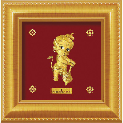 5% OFF on Anurag Jewellers Manimajra Bal Hanuman A-8 24k 99.9% Sheet Artwork-Prima Art Gold Plated Decorative