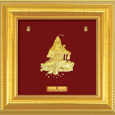 5% OFF on Anurag Jewellers Manimajra Shiva A-8 In 24k 99.9% Sheet Artwork-Prima Art Gold Plated Decorative