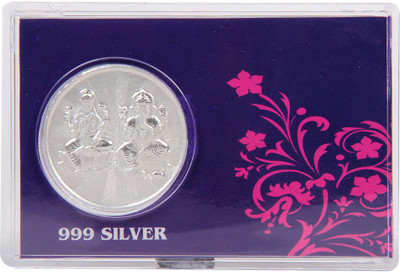66% OFF on Jewel Fuel Coin of Laxmi Ganesha Gift Box Silver Plated Gift