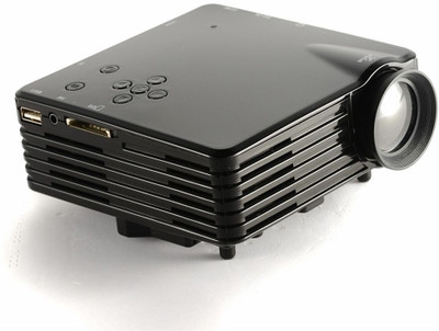 Wonder World ® H80 Bright 80LM HD 1080P Mini LCD System Multimedia LED Home Theater Cinema Digital Portable Projector (Black)